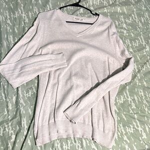 Theory Women's V-Neck Sweater in Light Cream